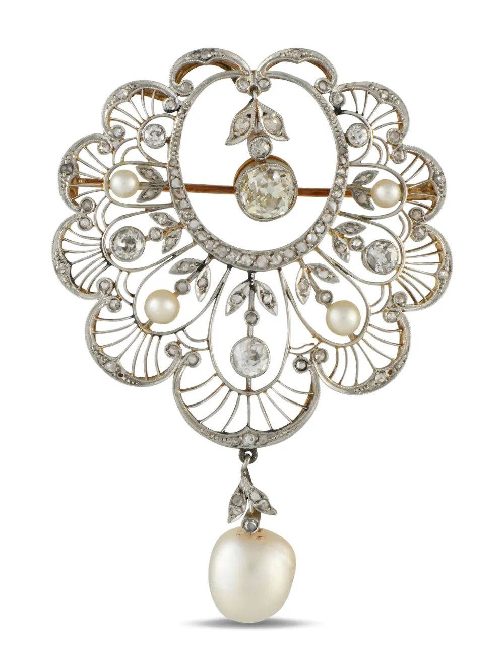 LB Exclusive platinum diamond and pearl brooch | Image 2