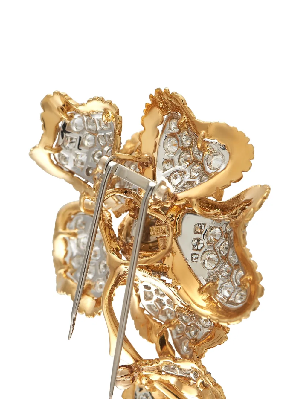 LB Exclusive 18K rose gold diamond floral brooch | Image 2