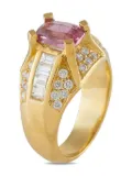 LB Exclusive 18K yellow gold sapphire and diamond ring