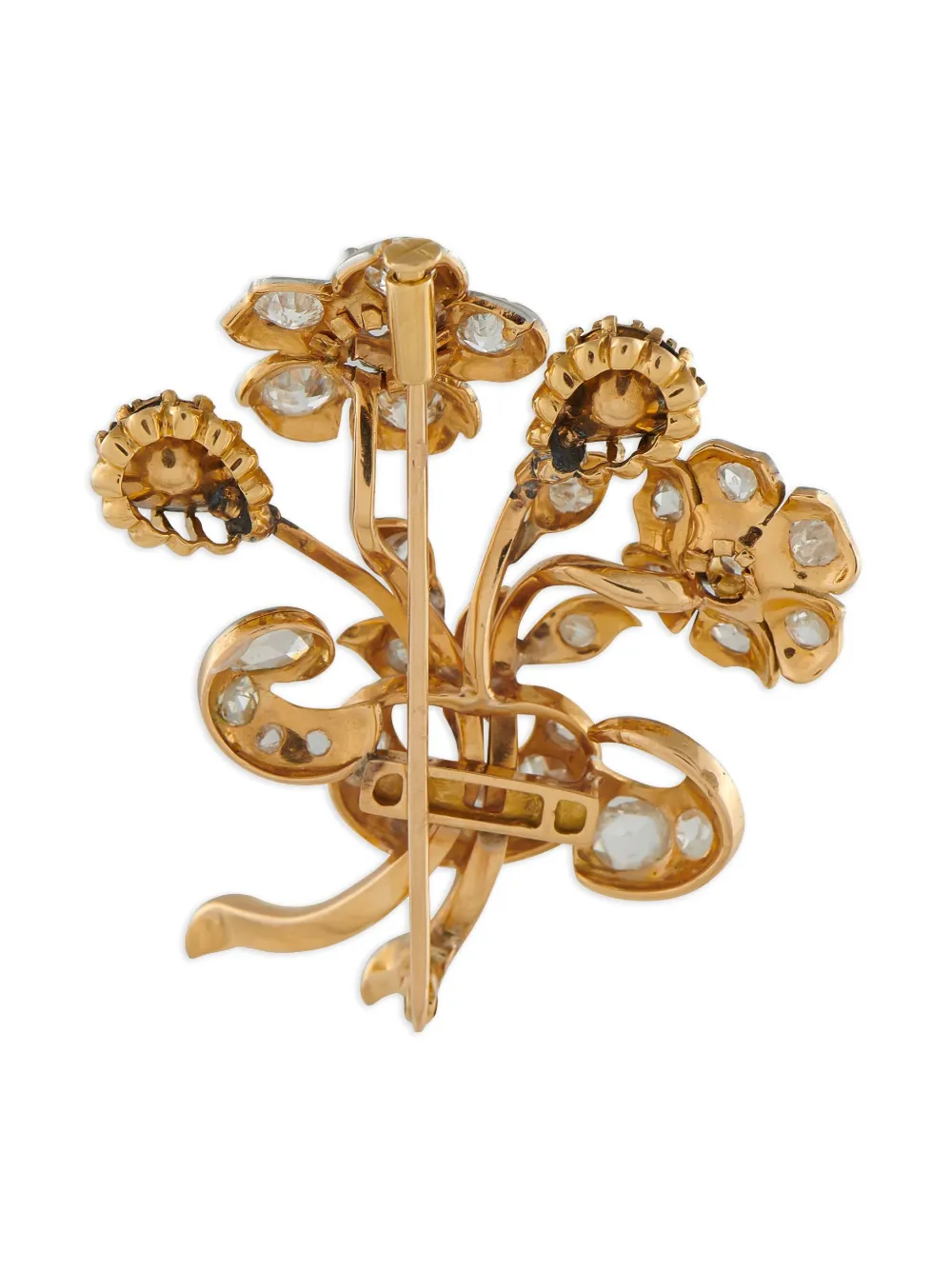LB Exclusive 18K rose gold and platinum Edwardian Flower diamond brooch | Image 2