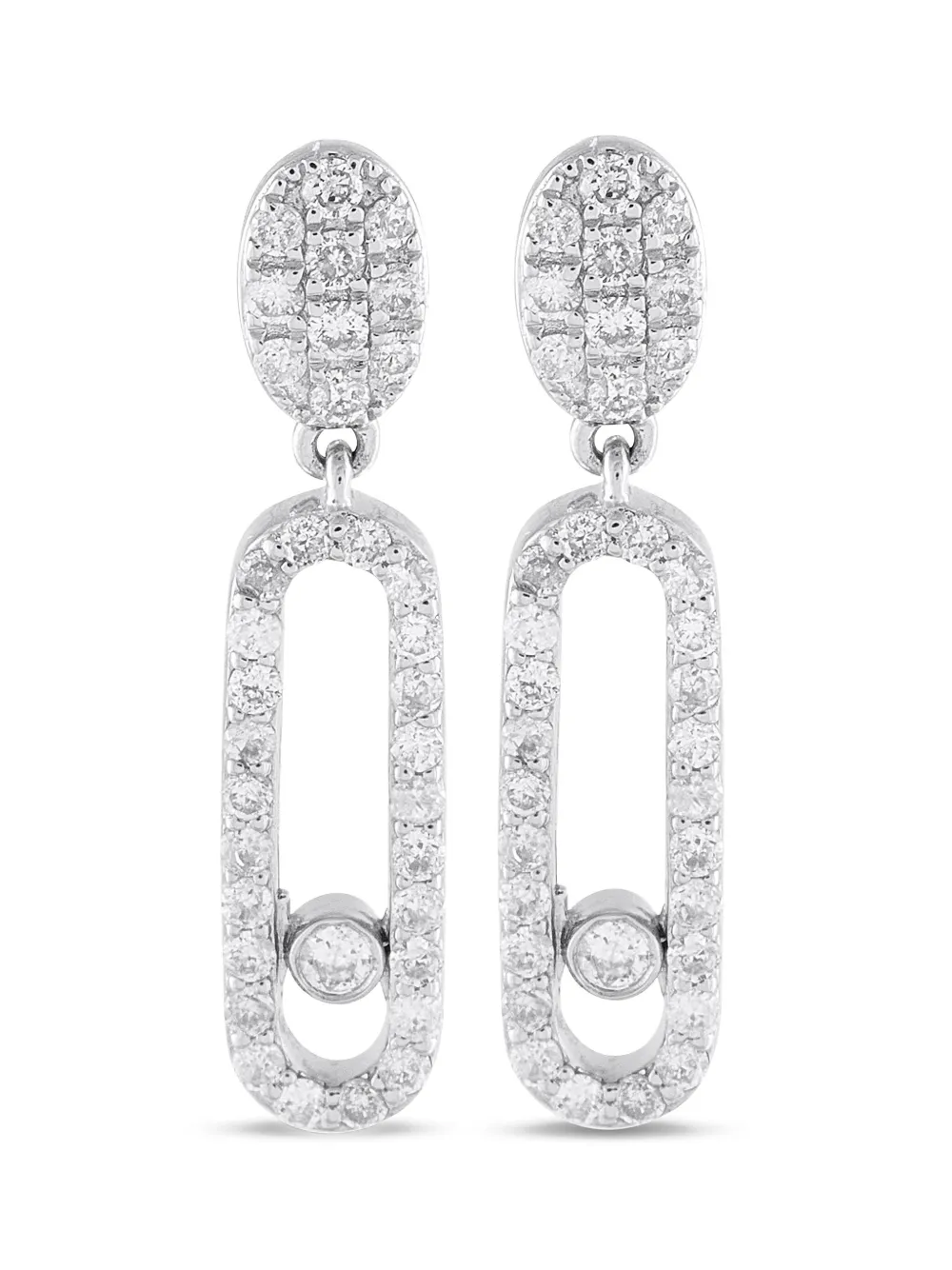 LB Exclusive ダイヤモンド ピアス 14Kホワイトゴールド - シルバートーン LB Exclusive ダイヤモンド ピアス 14Kホワイトゴールド - シルバートーン