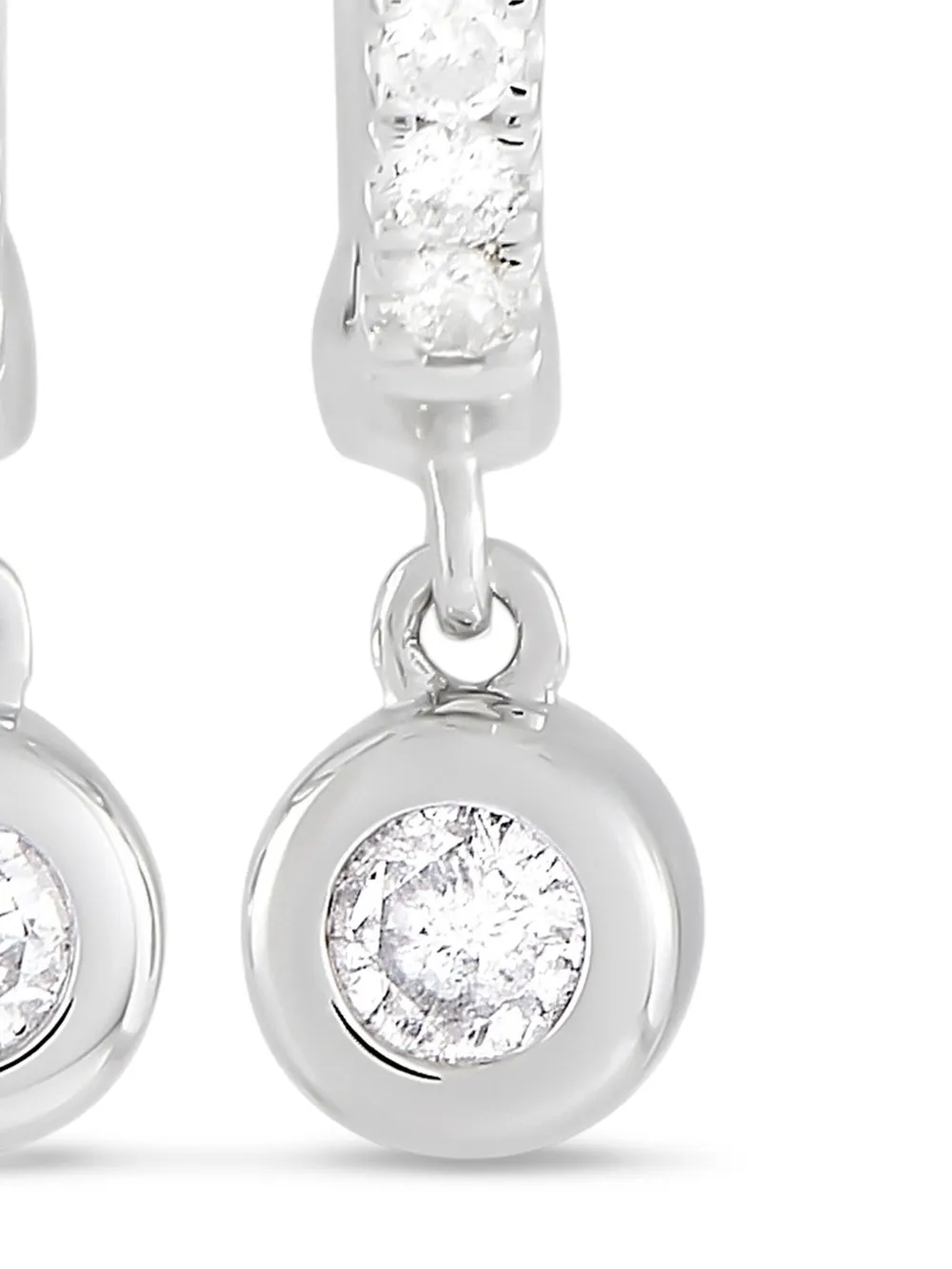 LB Exclusive 14K white gold diamond drop earrings | Image 2