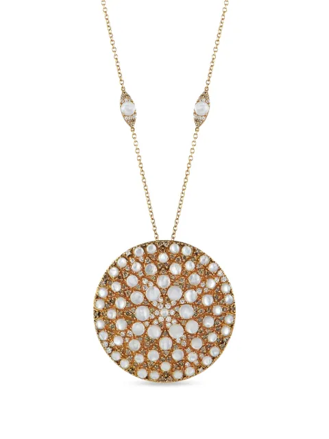 Pasquale Bruni 18K yellow gold diamond and mother of pearl necklace
