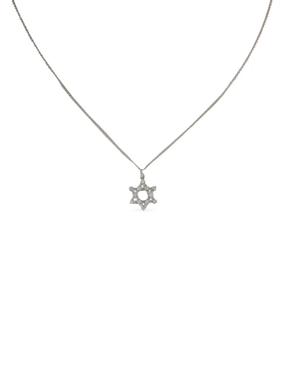 LB Exclusive 14K white gold Star Of David diamond necklace | Women | Image 2