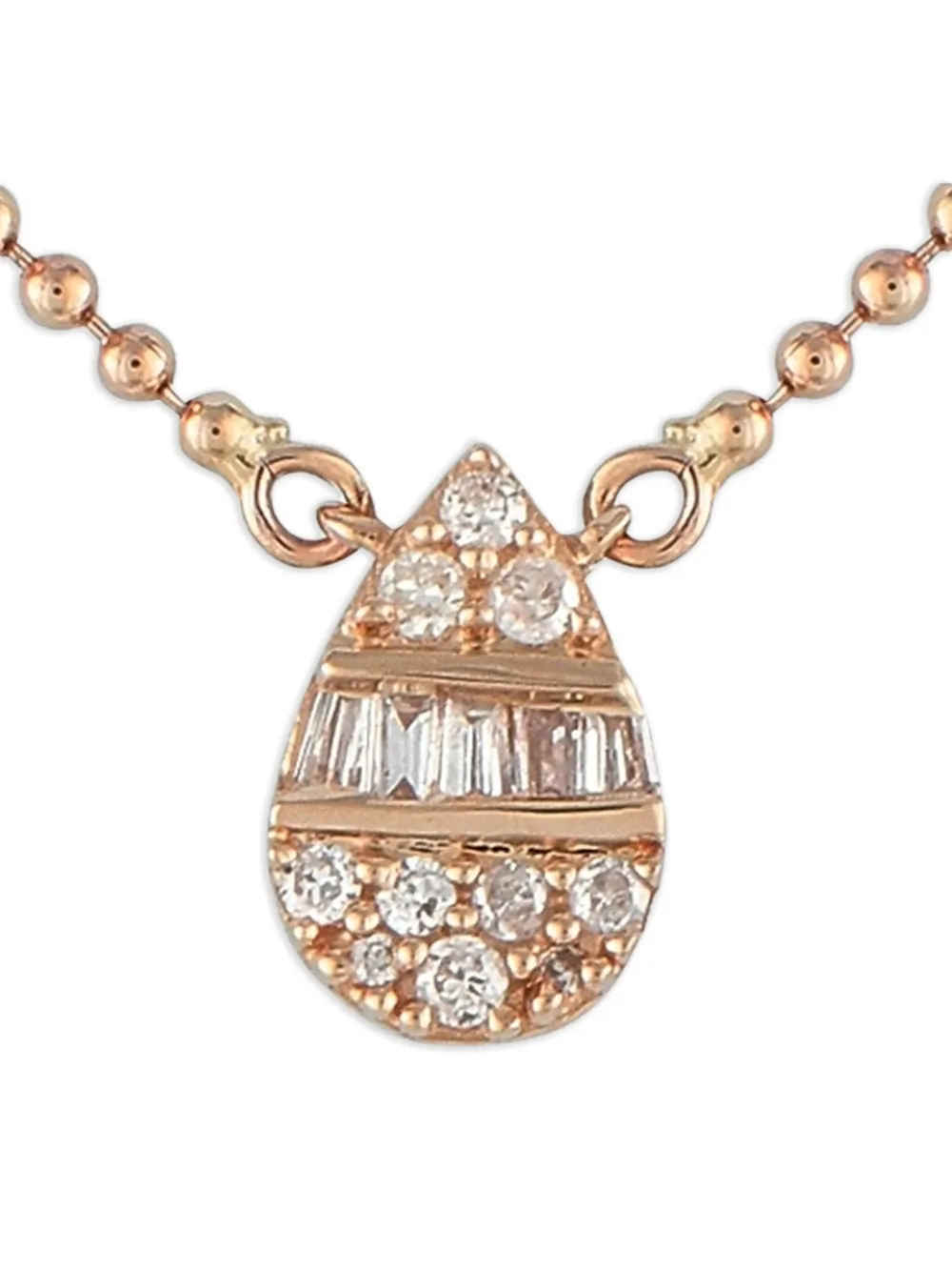 LB Exclusive 14K rose gold diamond pendant necklace | Pink | Image 1