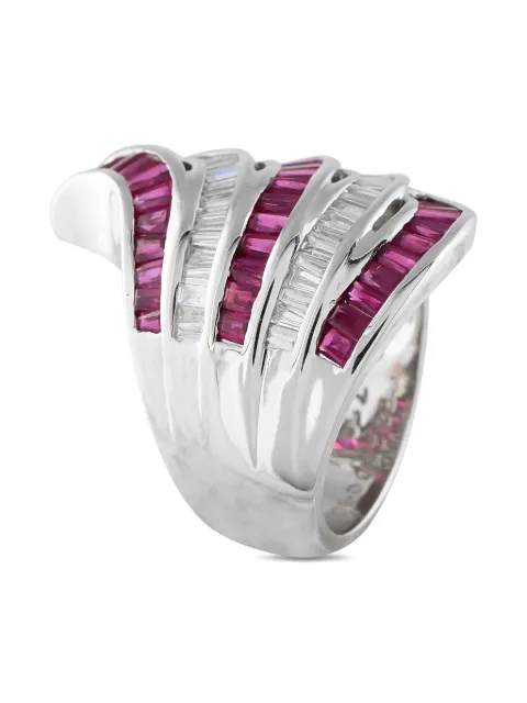 LB Exclusive 18K white gold ruby and diamond ring