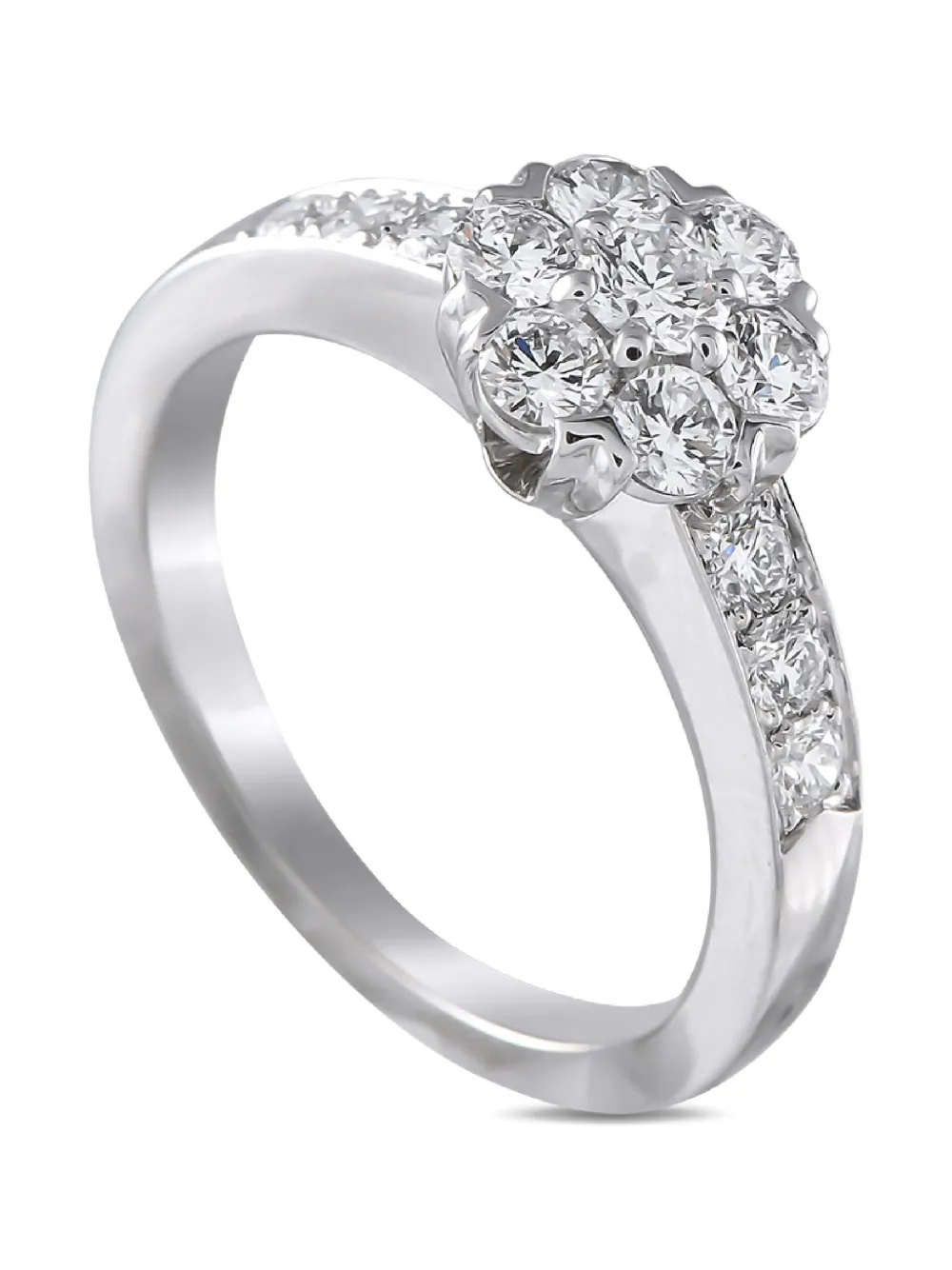Van Cleef & Arpels 18K white gold Fleurette diamond ring | Silver | Image 1