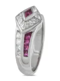 LB Exclusive platinum ruby and diamond ring - Silver