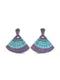 LB Exclusive 18K white gold turquoise and amethyst earrings - Silver