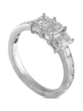 LB Exclusive 14K White Gold Emerald Cut Diamond Ring - Silver