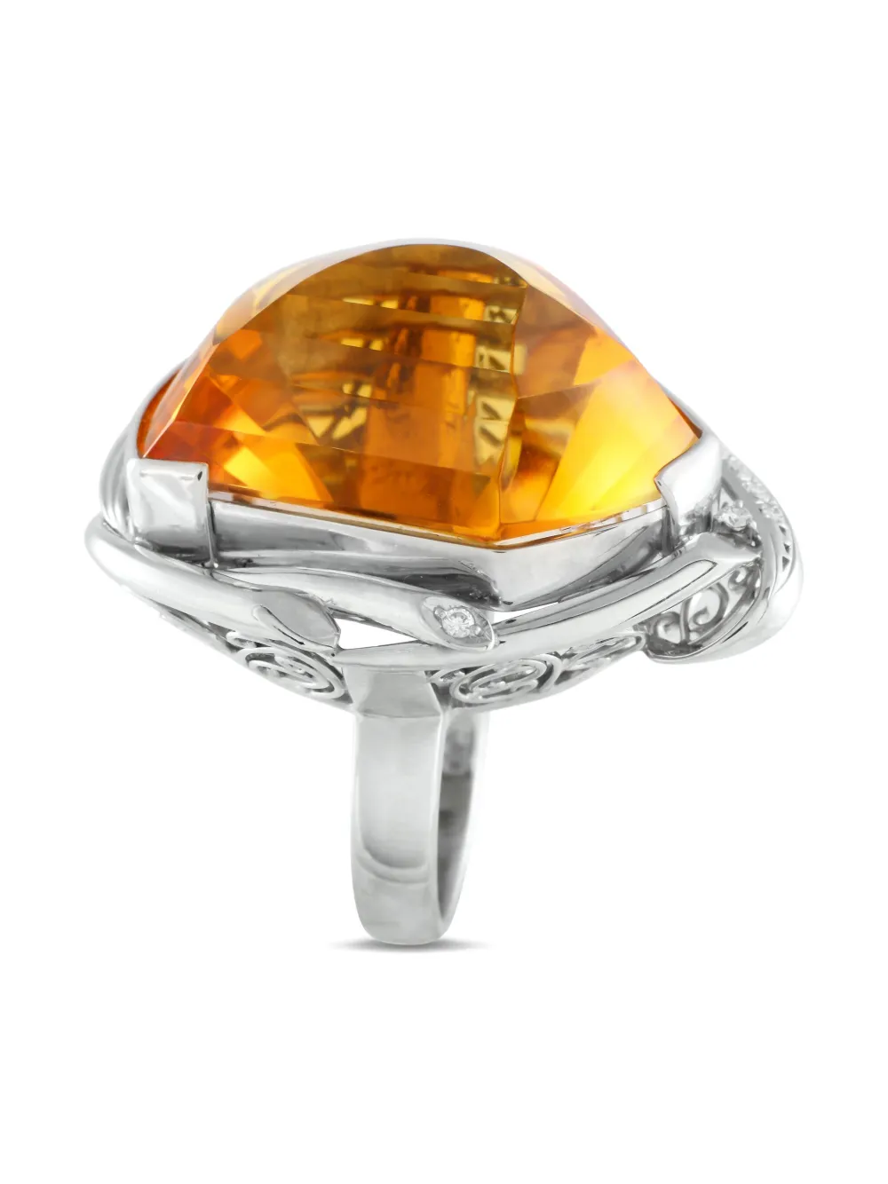 LB Exclusive platinum citrine and diamond ring | Image 2