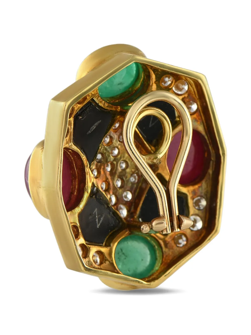 LB Exclusive 14K yellow gold multi-stone earrings | Image 2