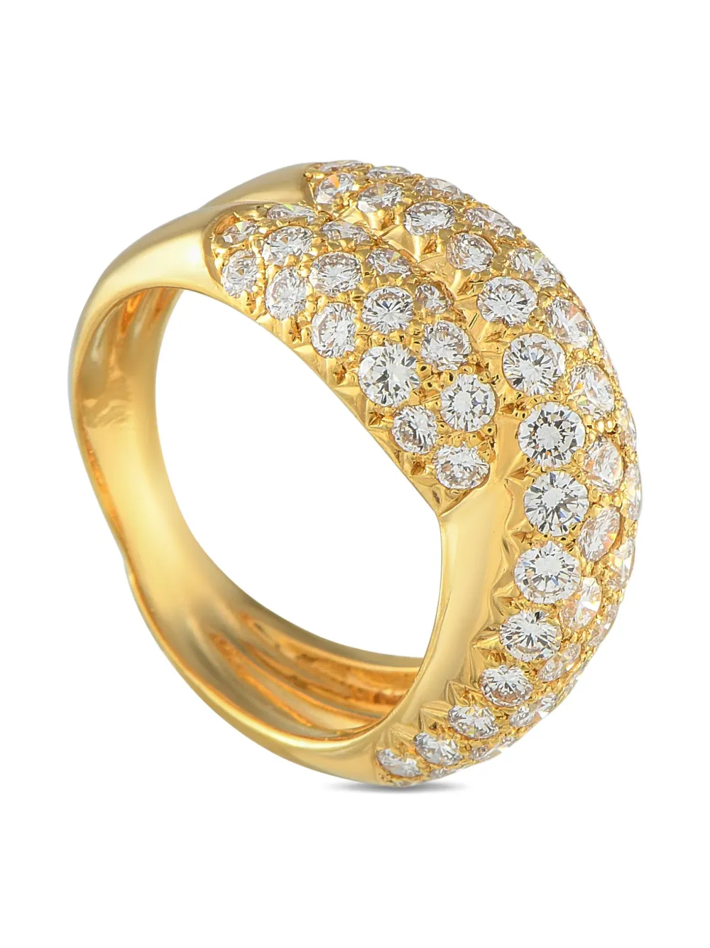 Van Cleef & Arpels クロスオーバー ダイヤモンド リング 18Kイエローゴールド - ゴールドトーン Van Cleef & Arpels クロスオーバー ダイヤモンド リング 18Kイエローゴールド - ゴールドトーン