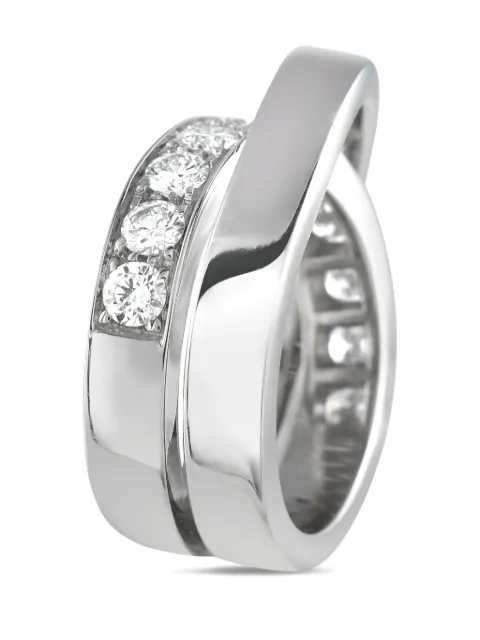 Cartier 18K white gold Nouvelle Vague diamond ring