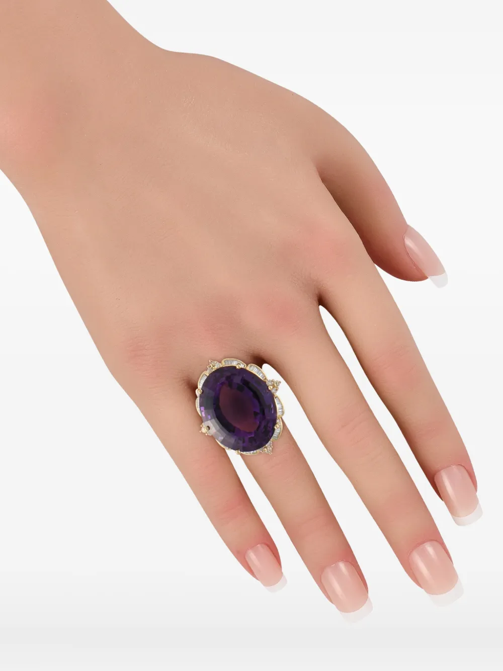 LB Exclusive 18K yellow gold diamond amethyst ring | Gold | Image 1