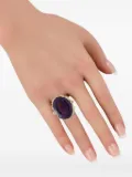 LB Exclusive 18K yellow gold diamond amethyst ring