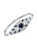 LB Exclusive 18K white gold diamond and sapphire bracelet - Silver
