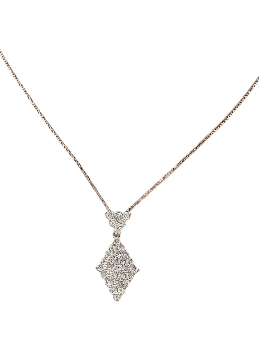 LB Exclusive platinum Kite diamond necklace | Silver | Image 1