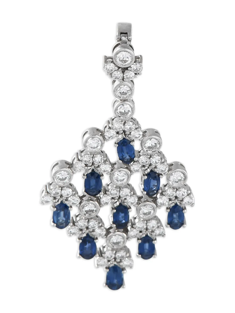 LB Exclusive 18K white gold sapphire and diamond pendant | Silver | Image 1