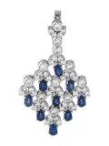 LB Exclusive 18K white gold sapphire and diamond pendant - Silver