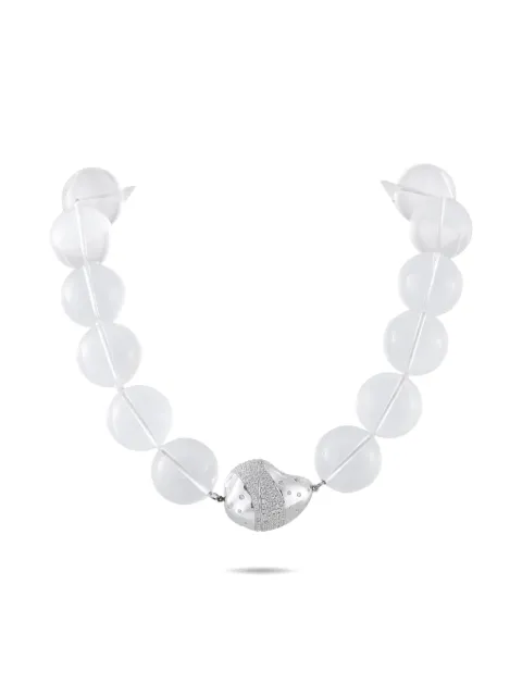 LB Exclusive 18K white gold diamond choker necklace