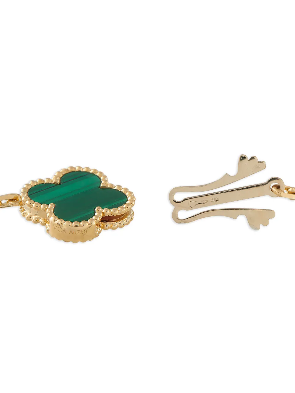 Van Cleef & Arpels 18kt yellow gold Magic Alhambra malachite necklace | Pre-Owned | Image 2