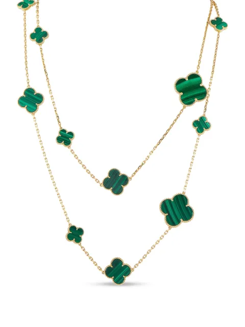 Van Cleef & Arpels 18kt yellow gold Magic Alhambra malachite necklace