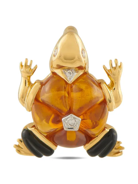 LB Exclusive 18K yellow gold multi-stone pendant