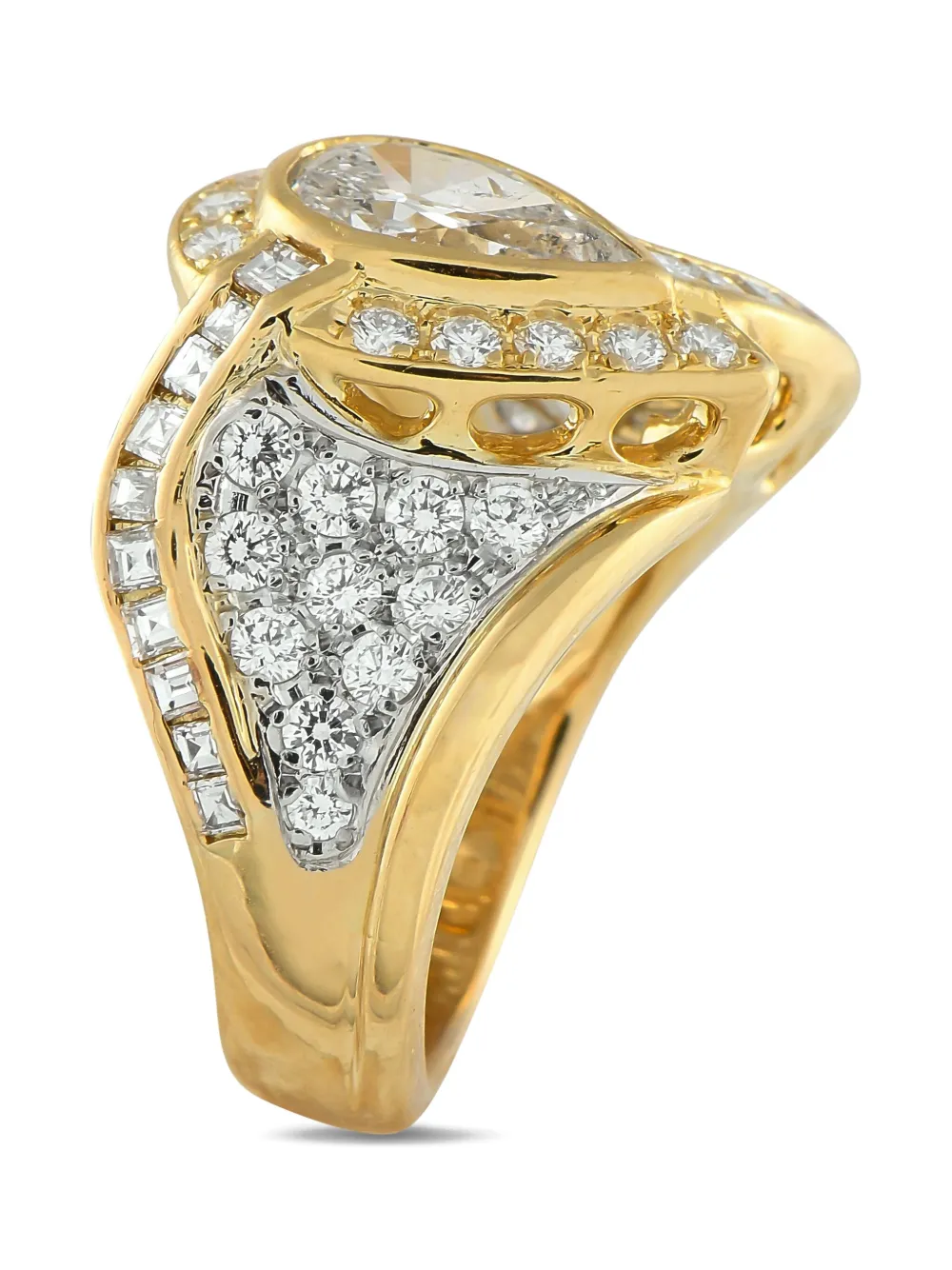 LB Exclusive 18K yellow gold diamond ring | Image 2