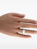 LB Exclusive platinum pearl and diamond ring - Silver