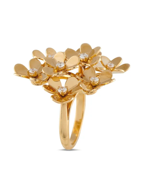 Van Cleef Arpels 18K Yellow Gold Frivole Diamond Ring Gold