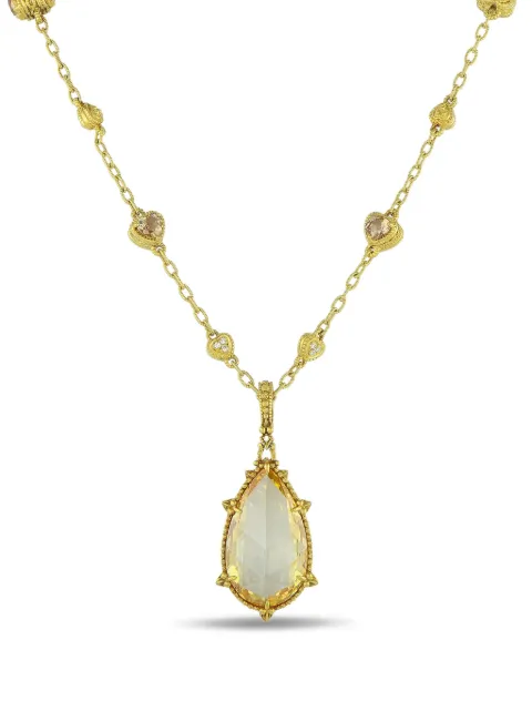 Judith Ripka 18kt yellow gold Citrine necklace