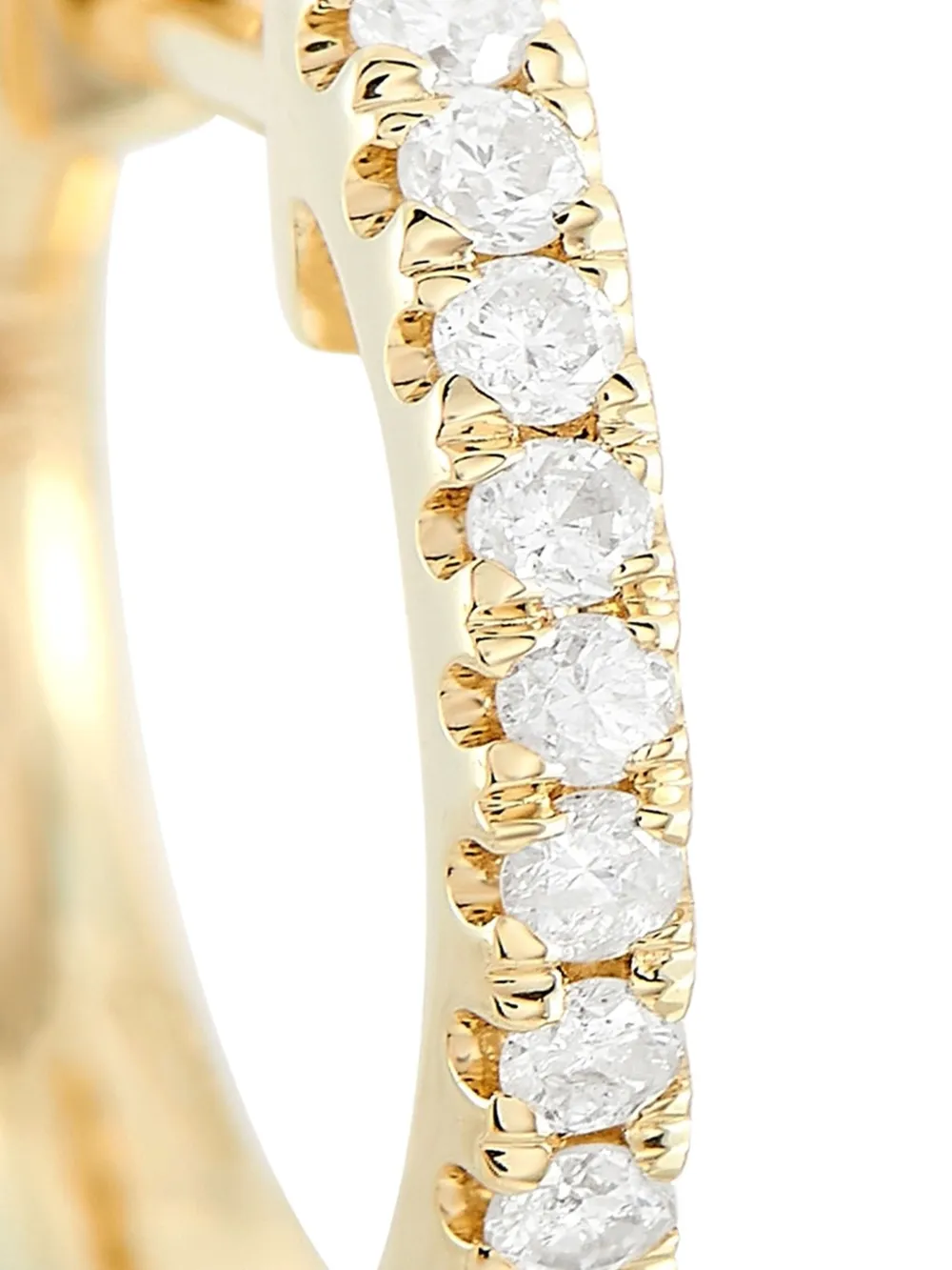 LB Exclusive 14K yellow gold diamond huggie-hoop earrings | Image 2