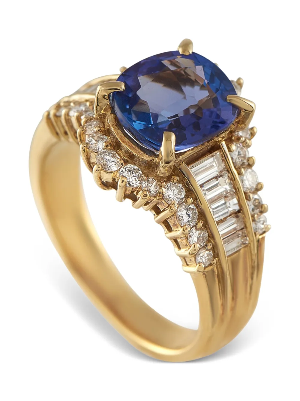 LB Exclusive 18K yellow gold tanzanite and diamond ring | Gold | Image 1