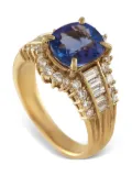 LB Exclusive 18K yellow gold tanzanite and diamond ring