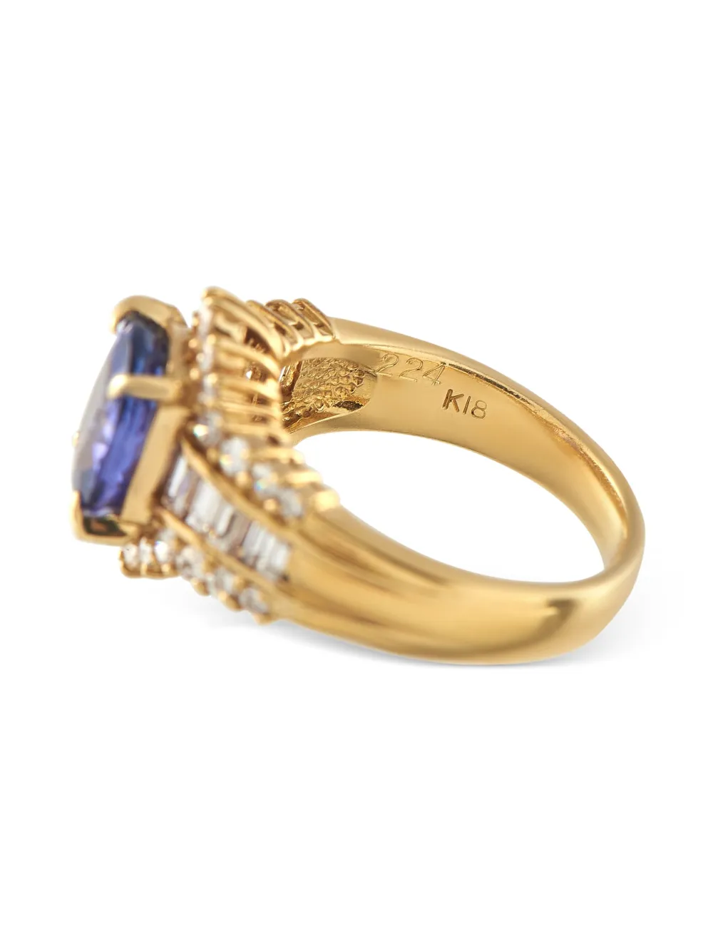 LB Exclusive 18K yellow gold tanzanite and diamond ring | Image 2