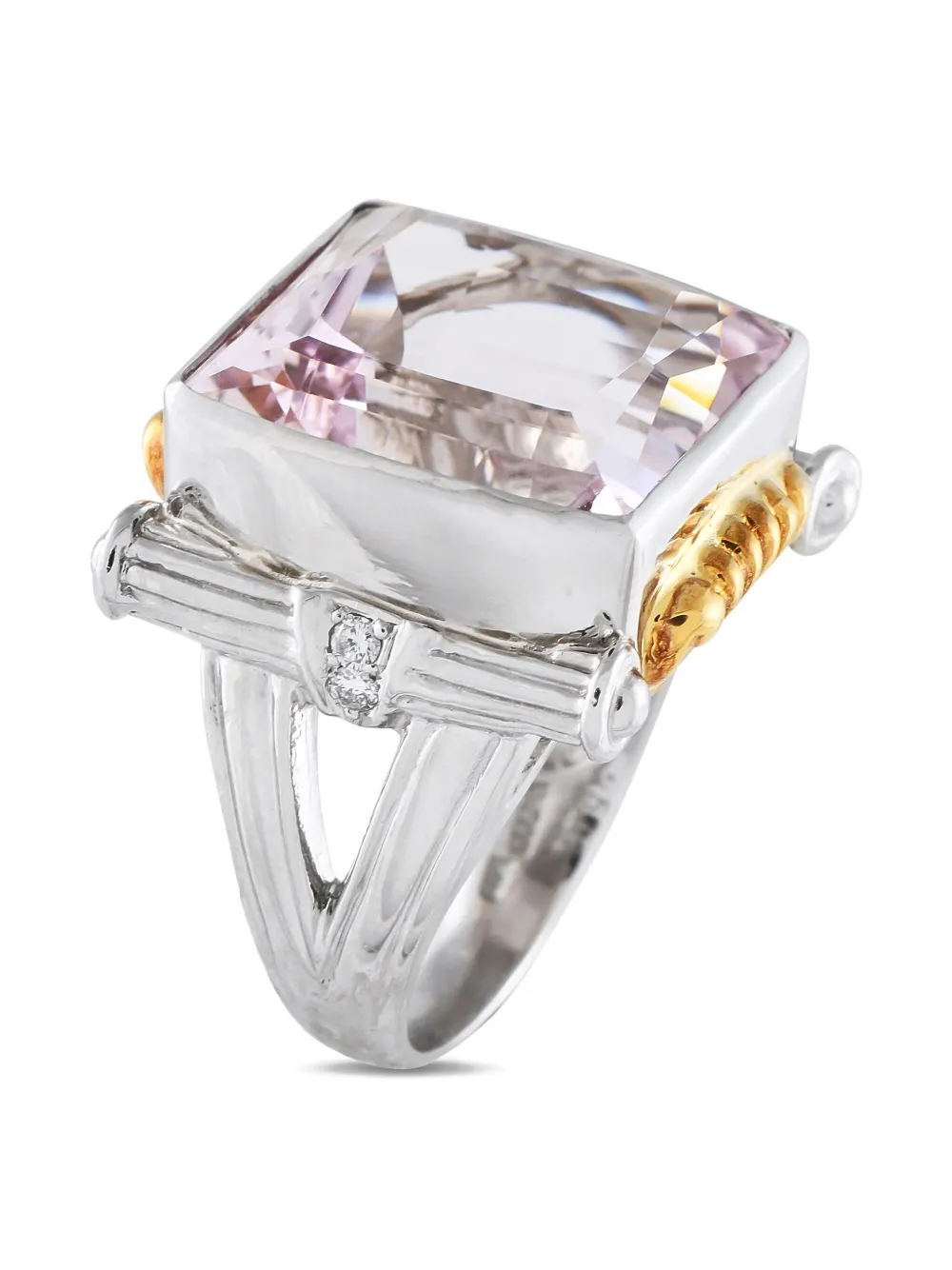 LB Exclusive platinum kunzite and diamond ring | Image 2