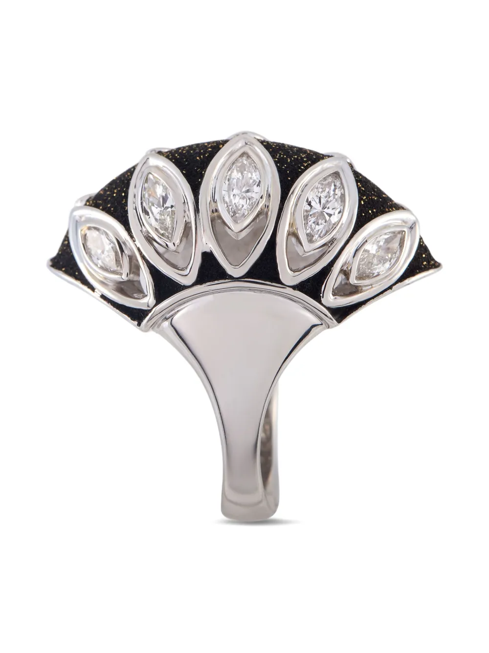 LB Exclusive platinum diamond signet ring | Silver | Image 1