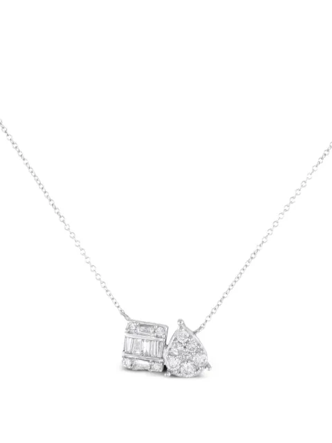 LB Exclusive 14K white gold diamond necklace