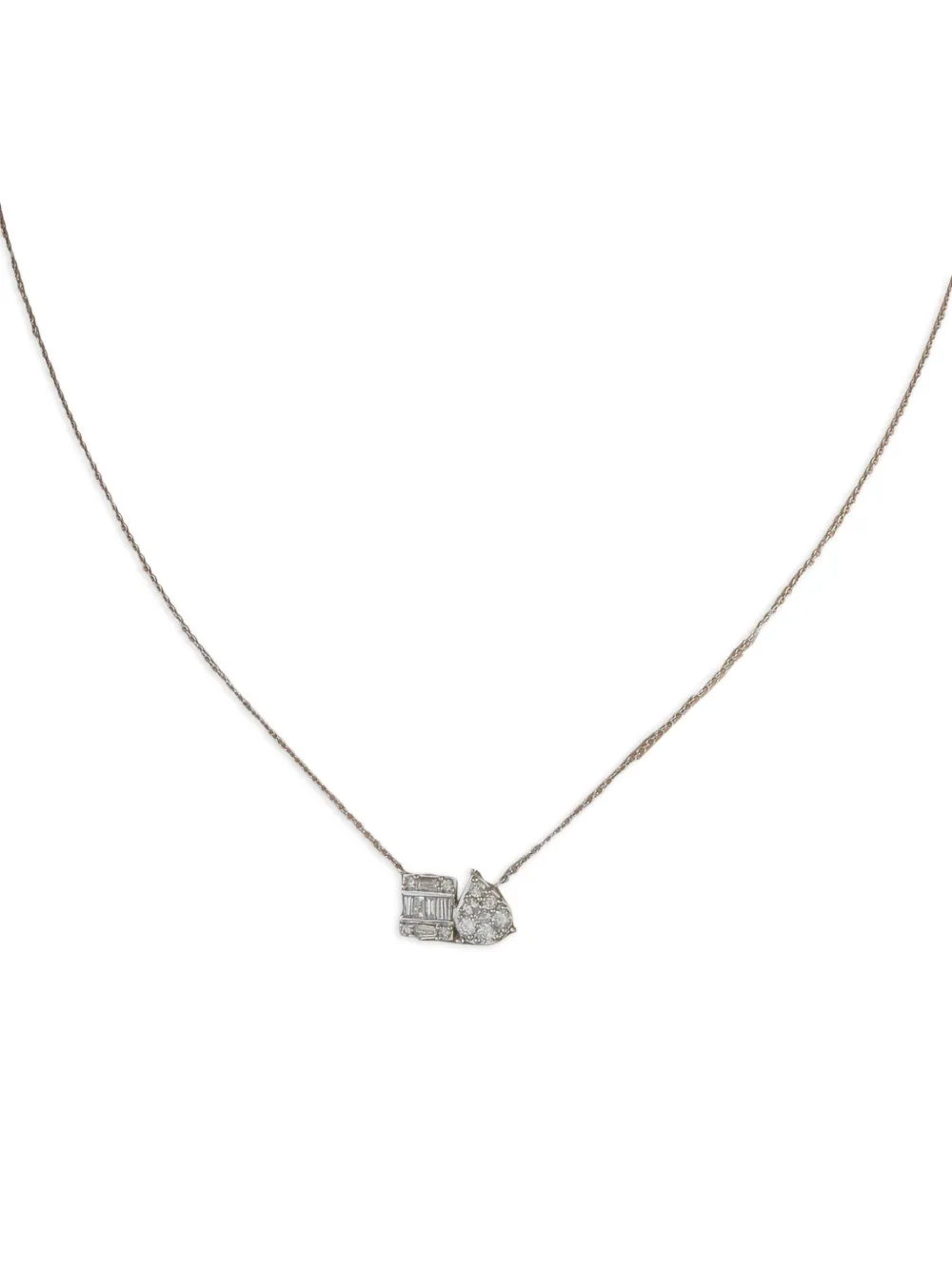 LB Exclusive 14K white gold diamond necklace | Image 2