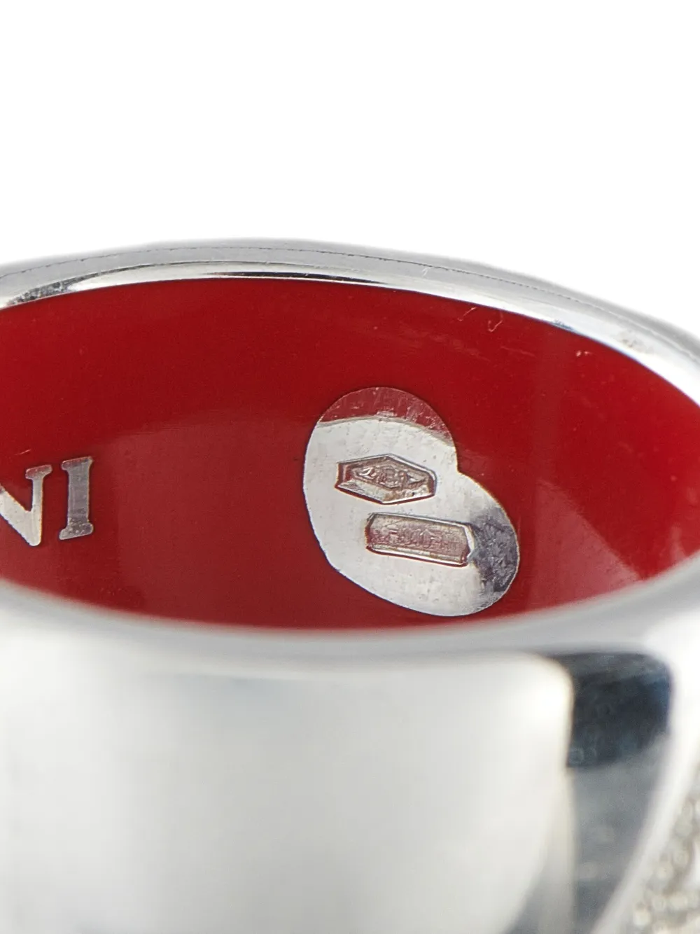 Pre-owned Pasquale Bruni 18k White Gold Diamond Ring In Silver