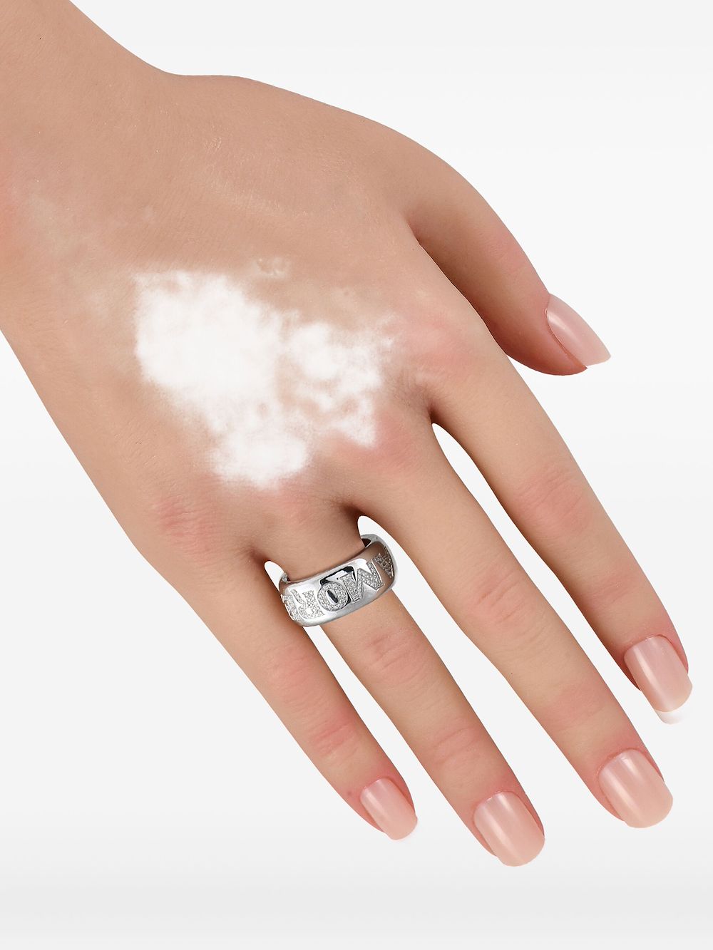 Pre-owned Pasquale Bruni 18k White Gold Diamond Ring In Silver