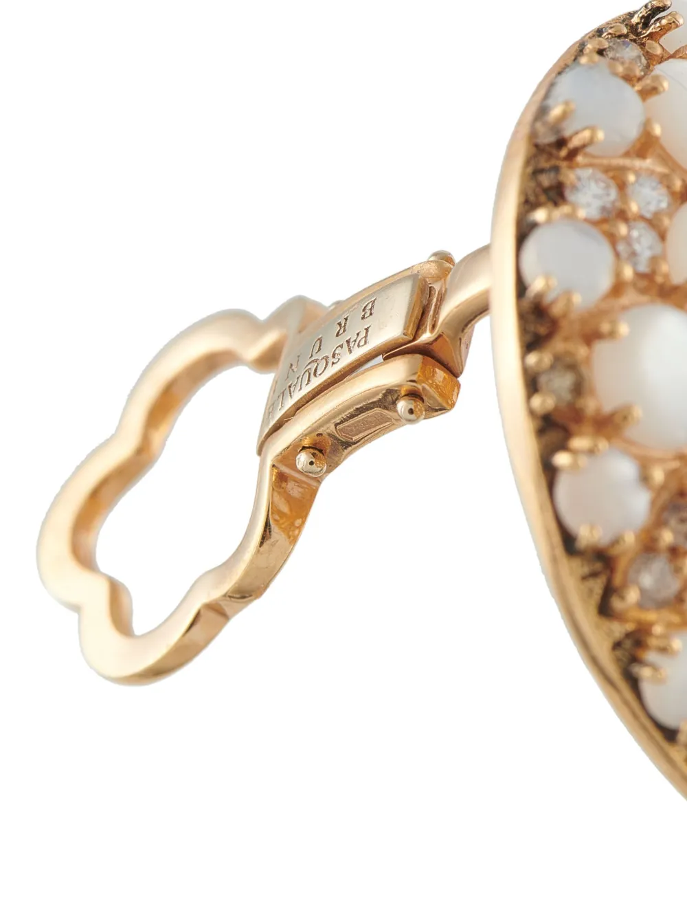 Pre-owned Pasquale Bruni 18k Rose Gold Diamond Earrings In Pink
