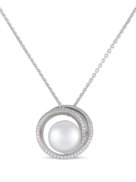 Mikimoto collar de oro de 18kt con diamante y perla