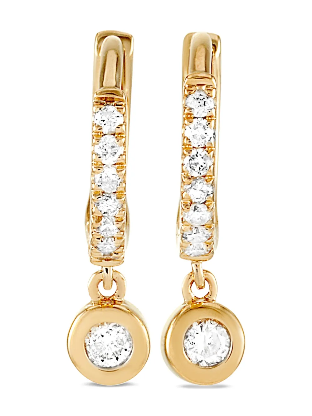 LB Exclusive 14K yellow gold diamond drop earrings | Image 2