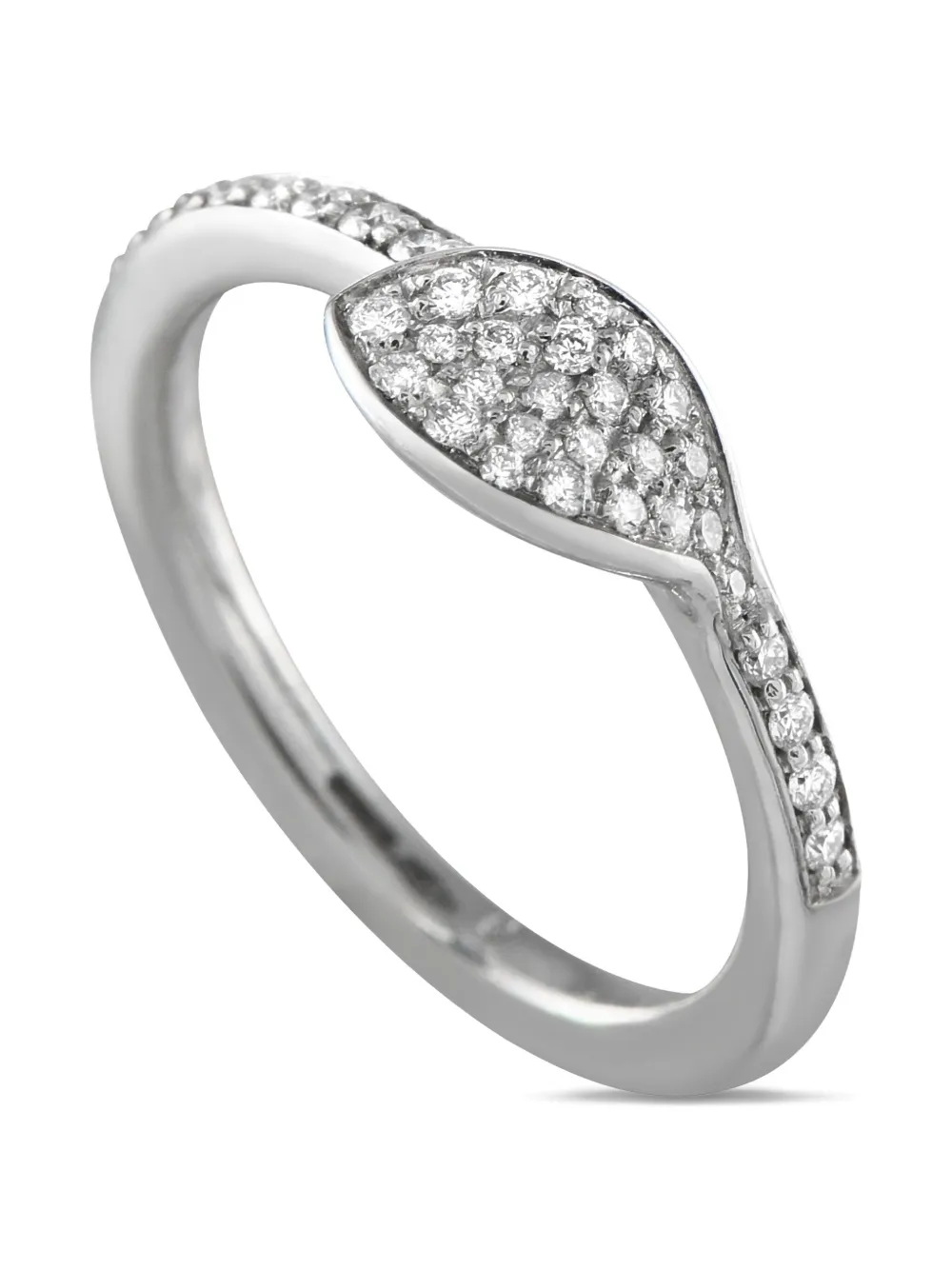 Pre-owned Pasquale Bruni 18k White Gold Diamond Ring In Silver