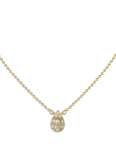 LB Exclusive 14kt yellow gold teardrop diamond necklace