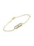 LB Exclusive 14K yellow gold Paperclip diamond bracelet