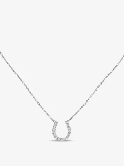 LB Exclusive collier Horseshoe en or blanc 14ct à diamants