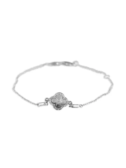 LB Exclusive 14K white gold Quatrefoil diamond bracelet